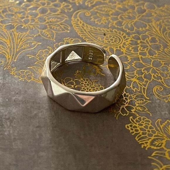 The Minimalist Punk ring, adjustable 925 ring - Picture 5 of 7